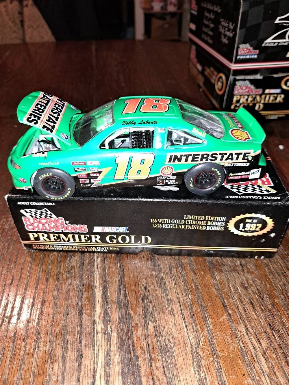 Vintage Racing Collectibl Bobby Labonte Interstate Die Cast Nascar Race Car Bank
